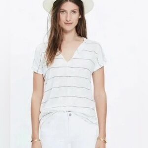 MADEWELL Turntable Split Neck Tee - S